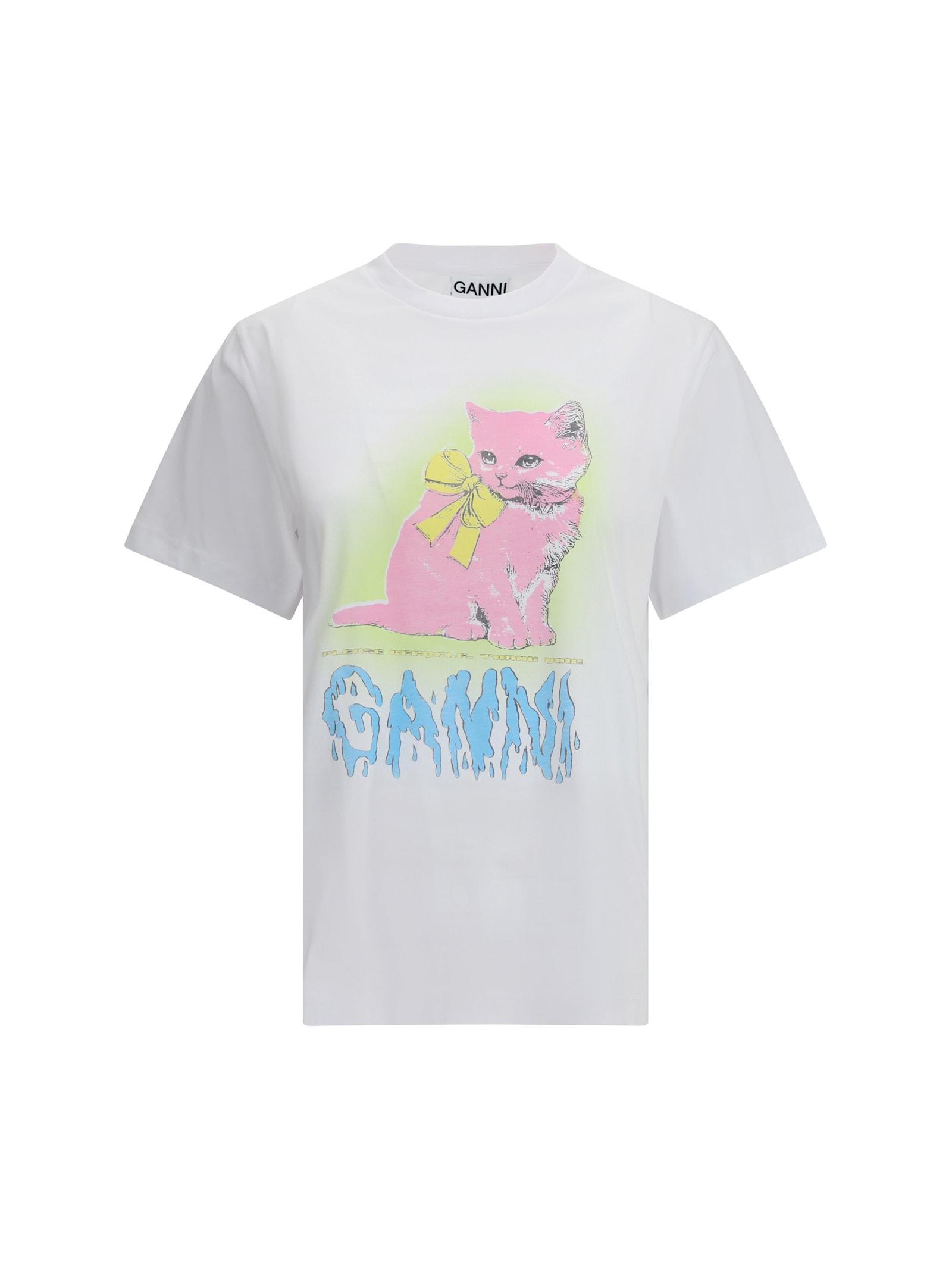 ganni kitty t-shirt