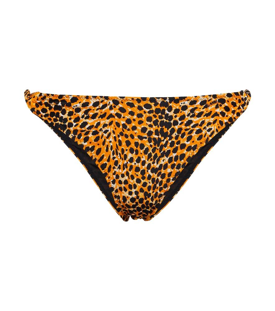 ganni leopard print bikini bottoms