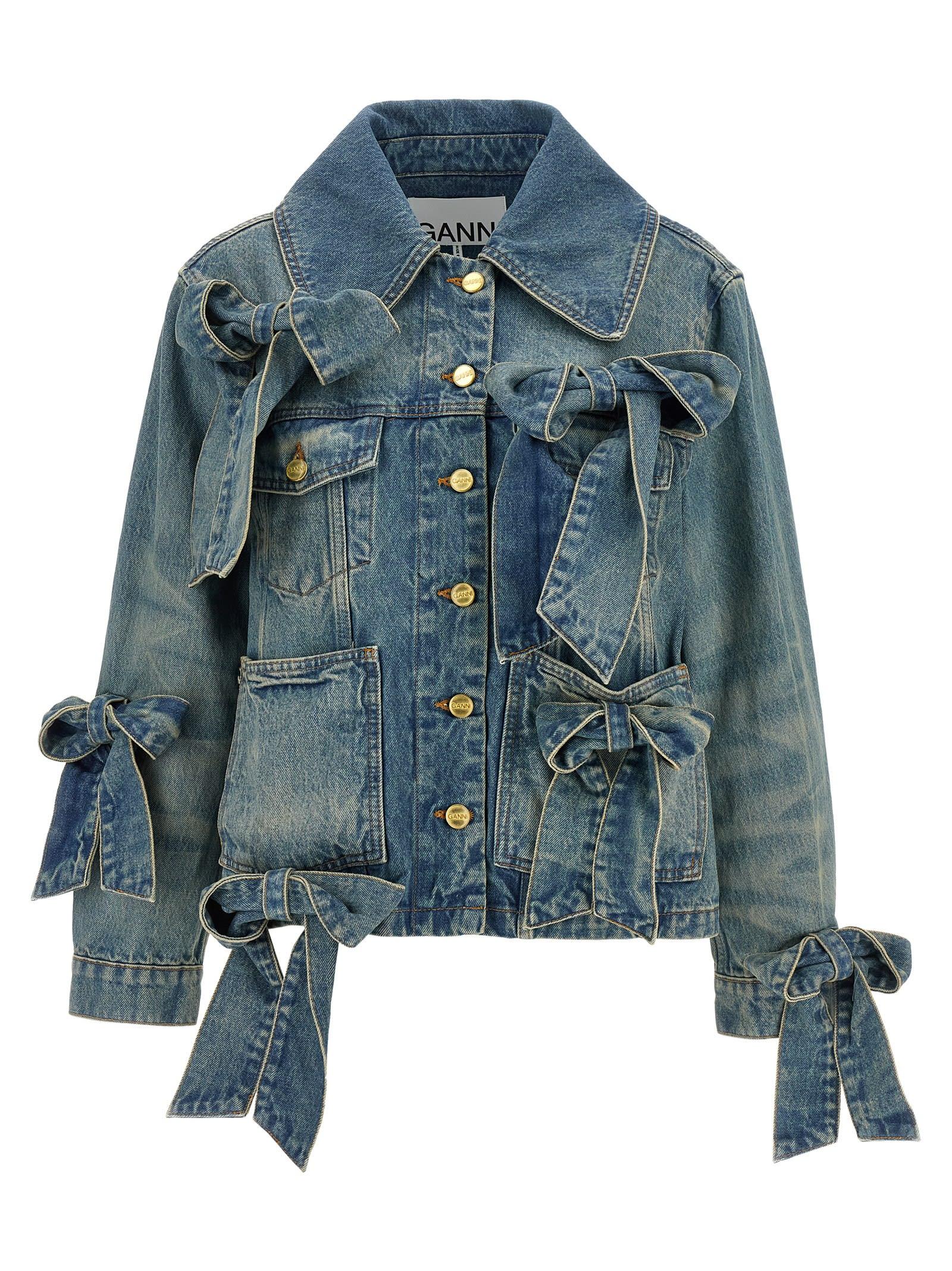 ganni light rigid denim jacket