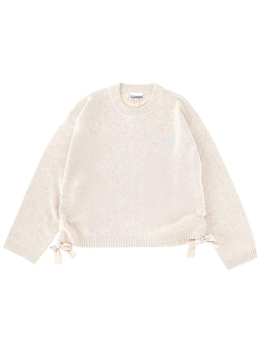 ganni logo sweater