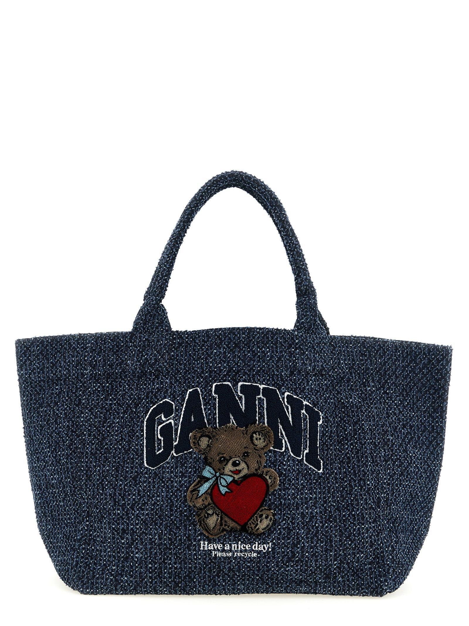 ganni medium bear shopping bag