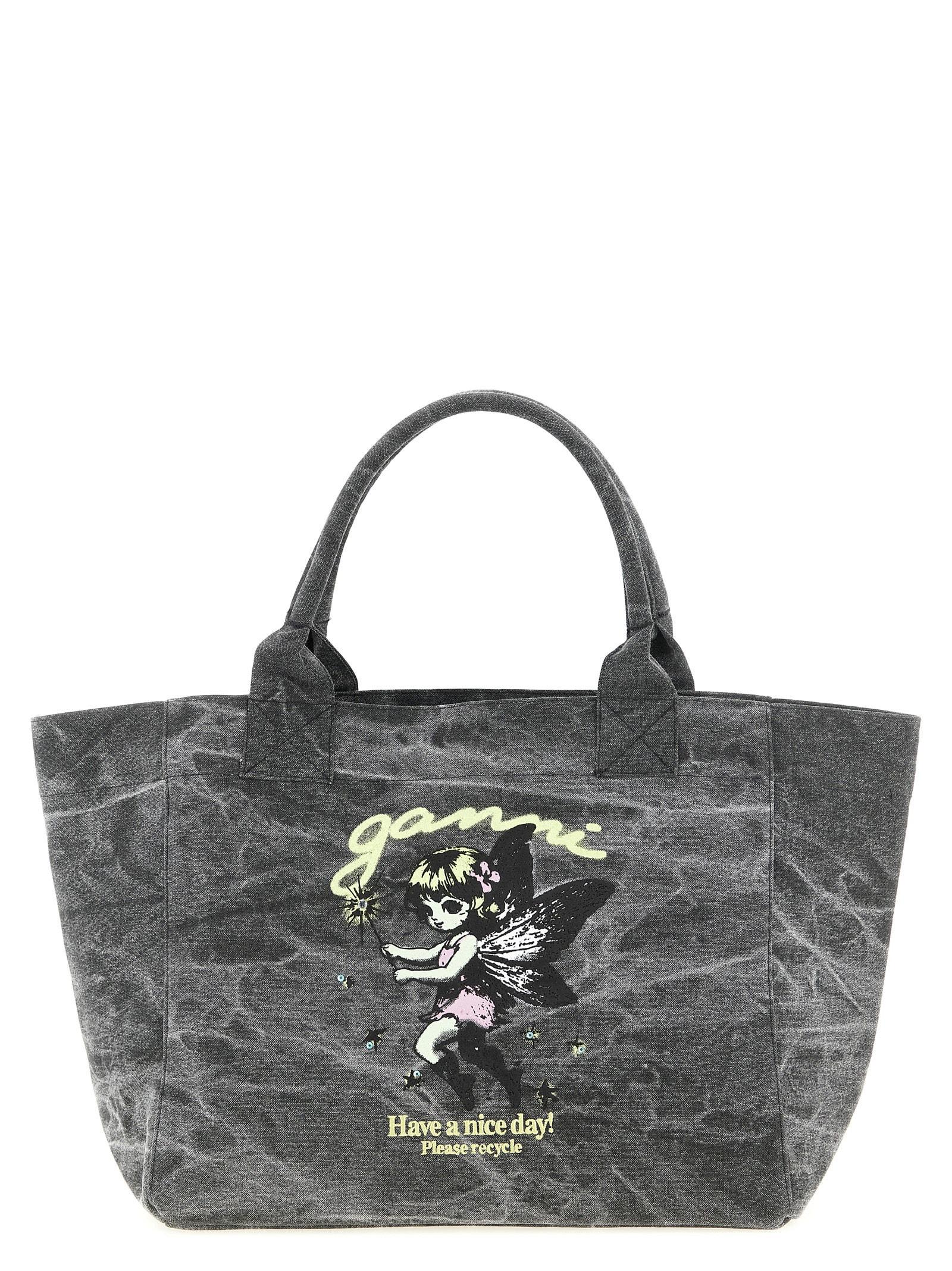 ganni medium fairy shopping bag