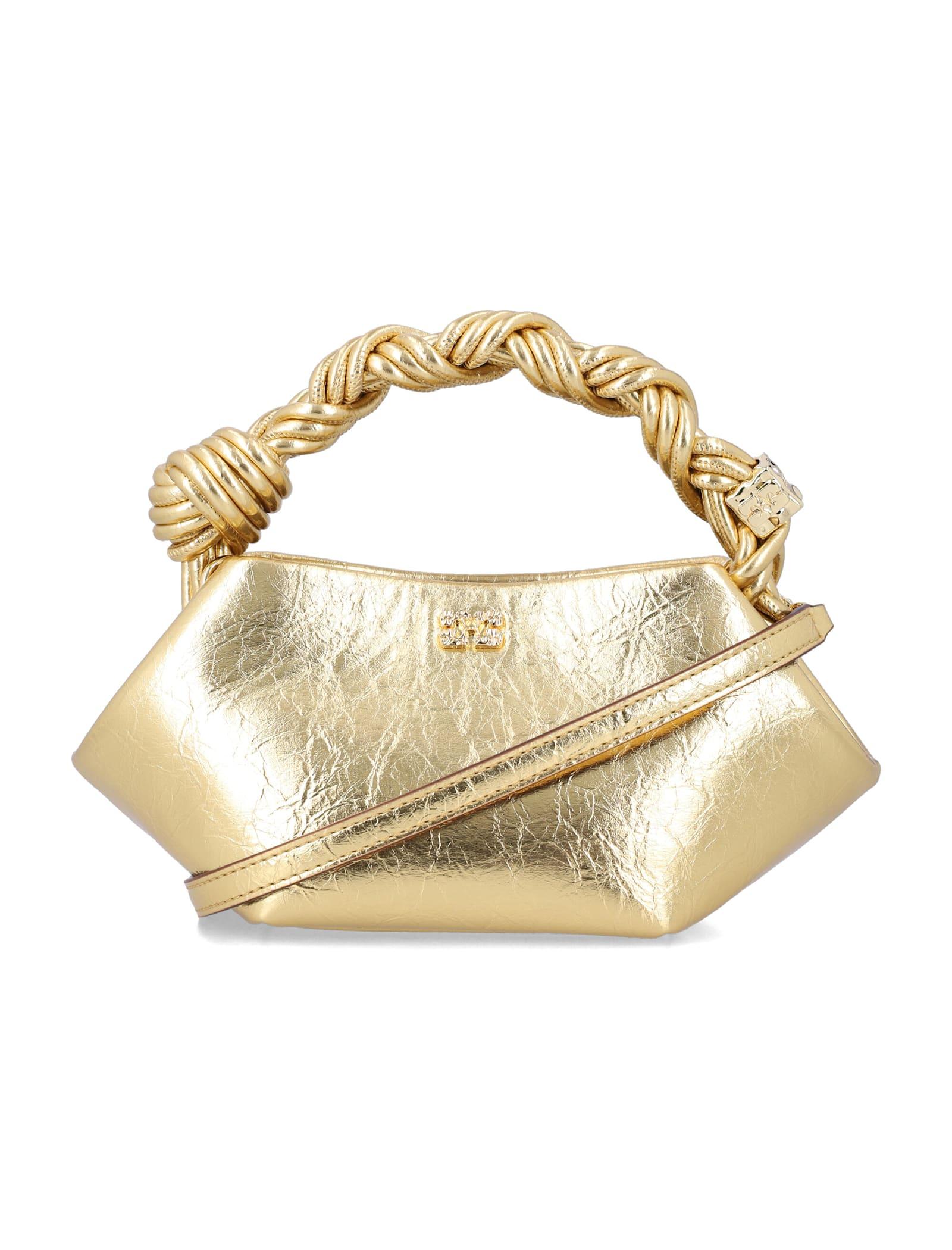 ganni metallic mini bou bag