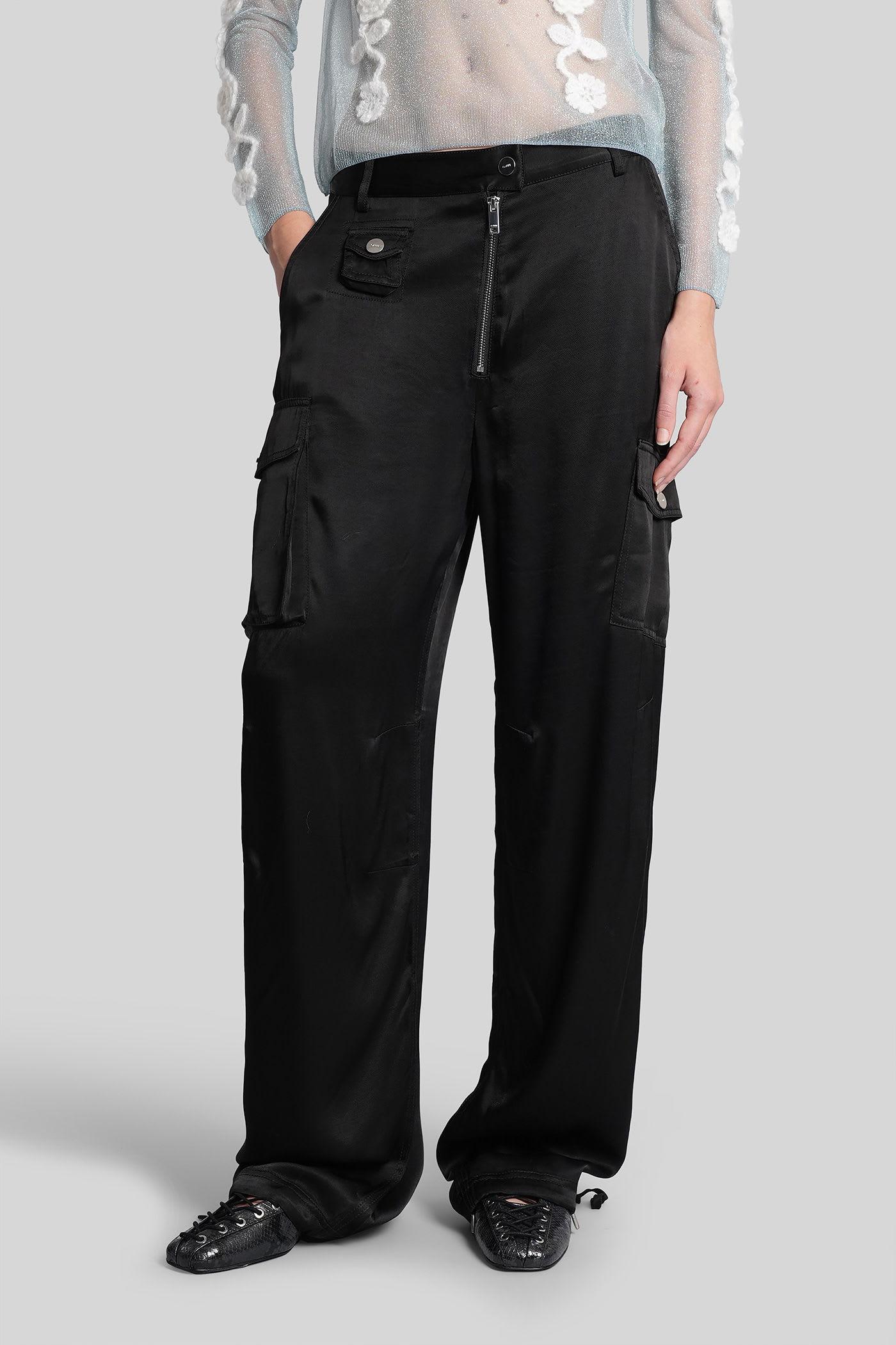 ganni pants in black viscose