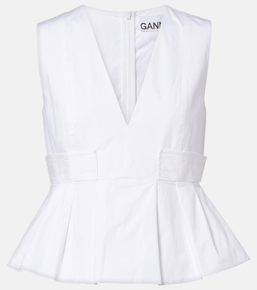 ganni peplum cotton