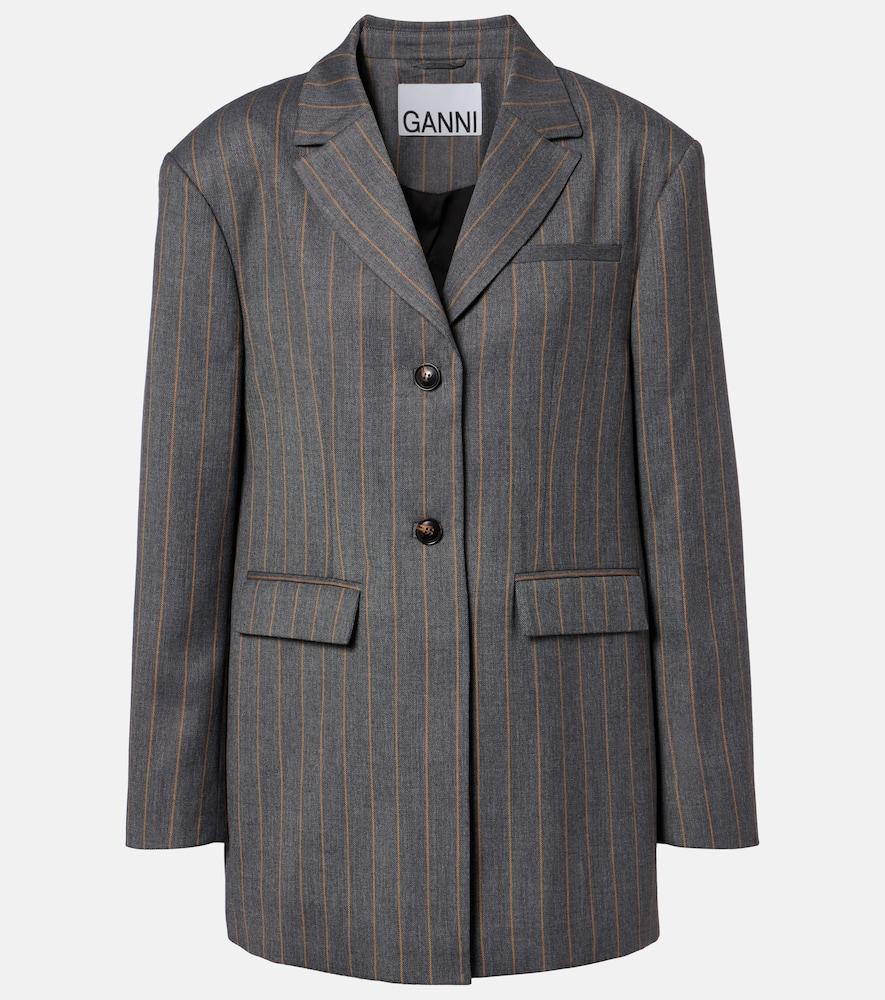 ganni pinstripe blazer