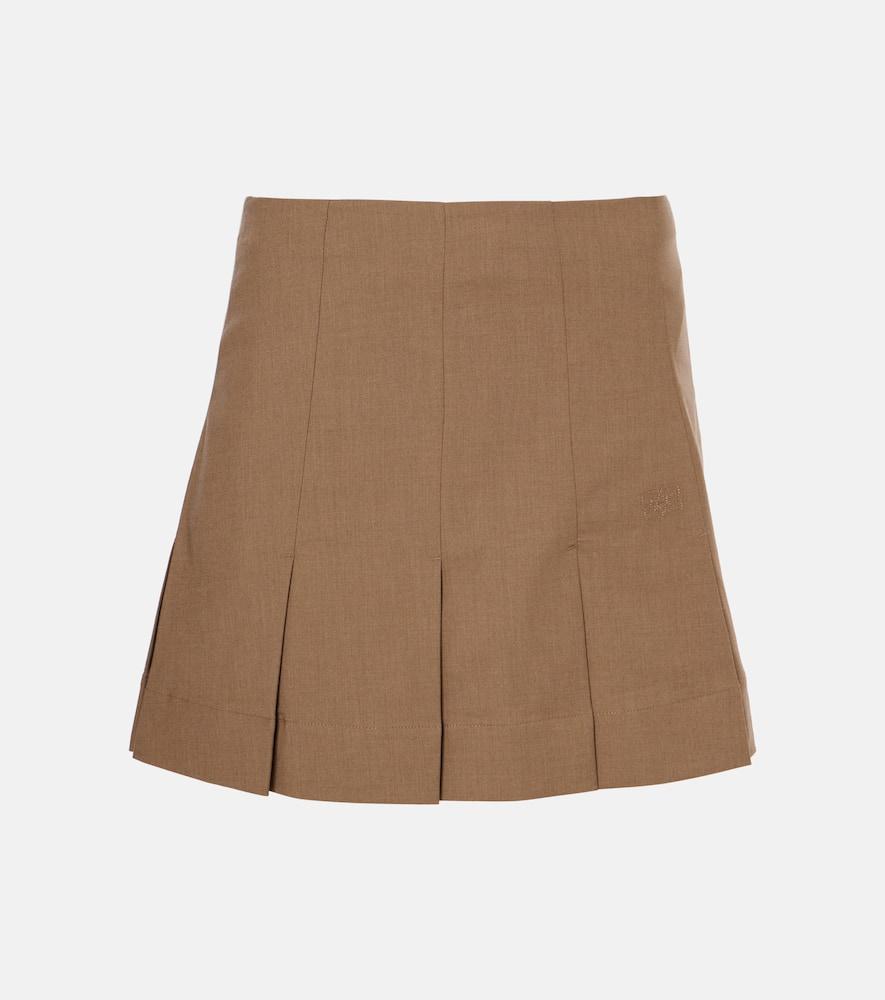 ganni pleated miniskirt