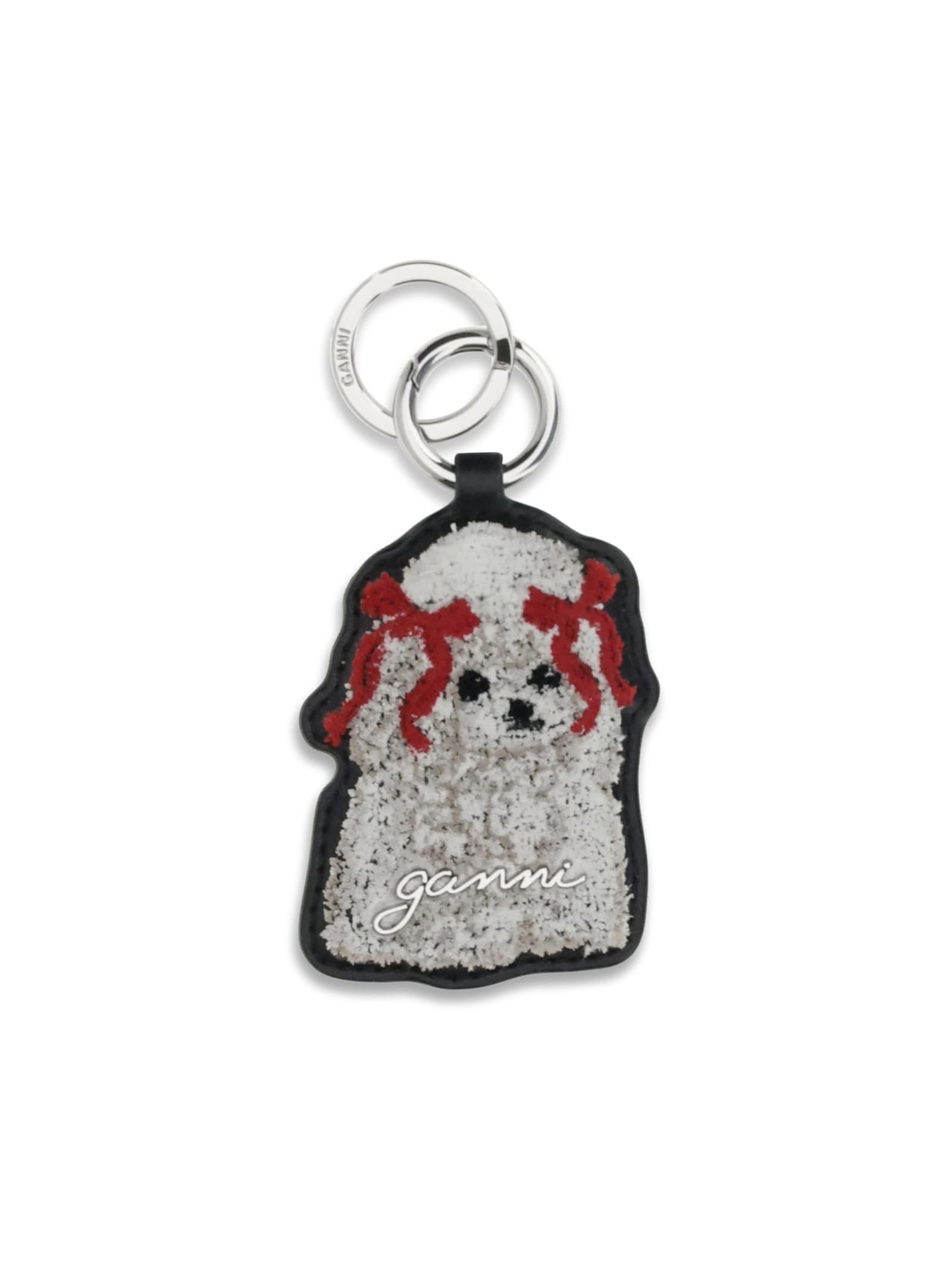 ganni poodle key ring