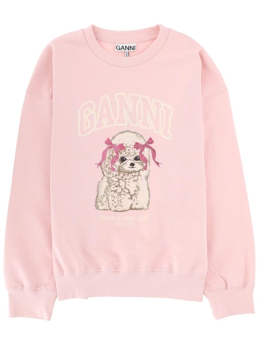 ganni poodle sweatshirt