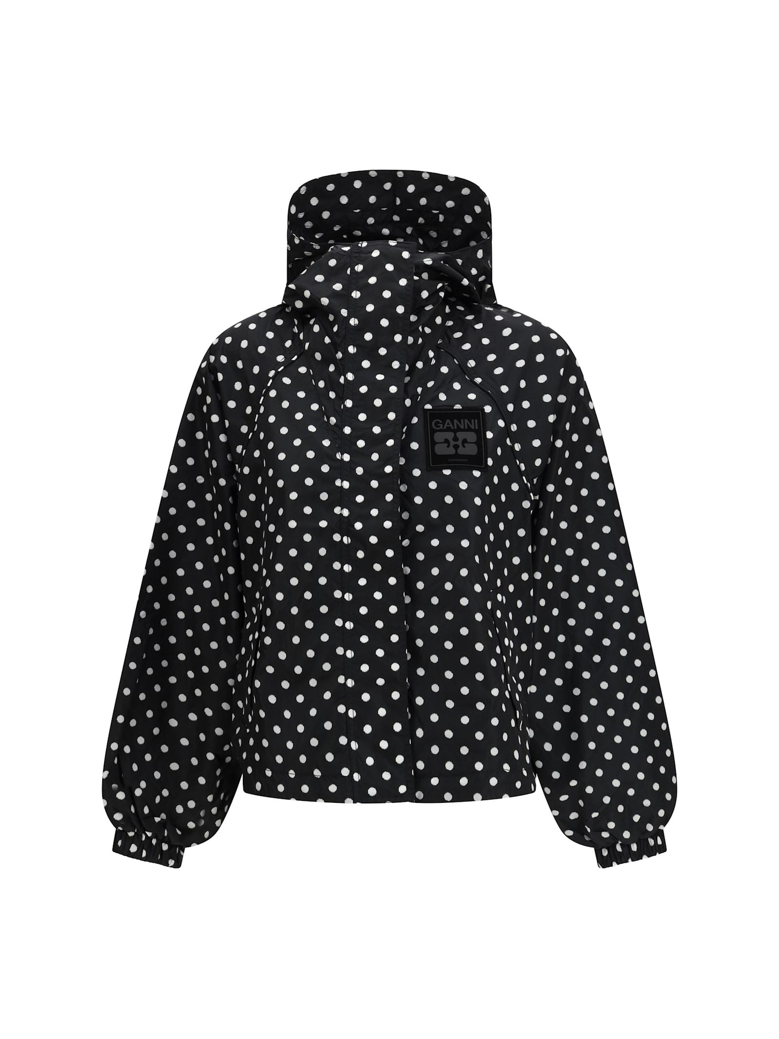 ganni printed nylon jacket