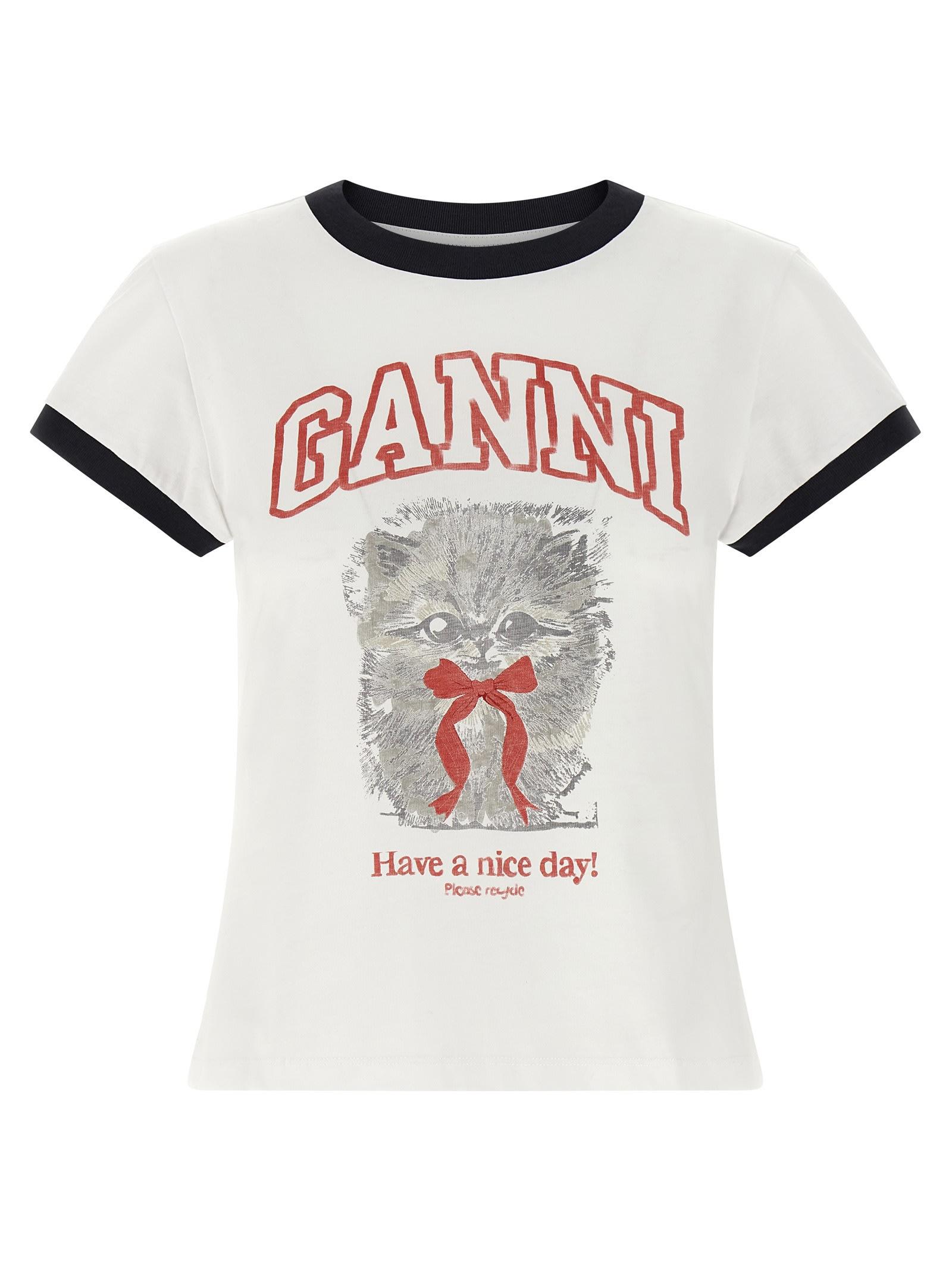 ganni printed t-shirt