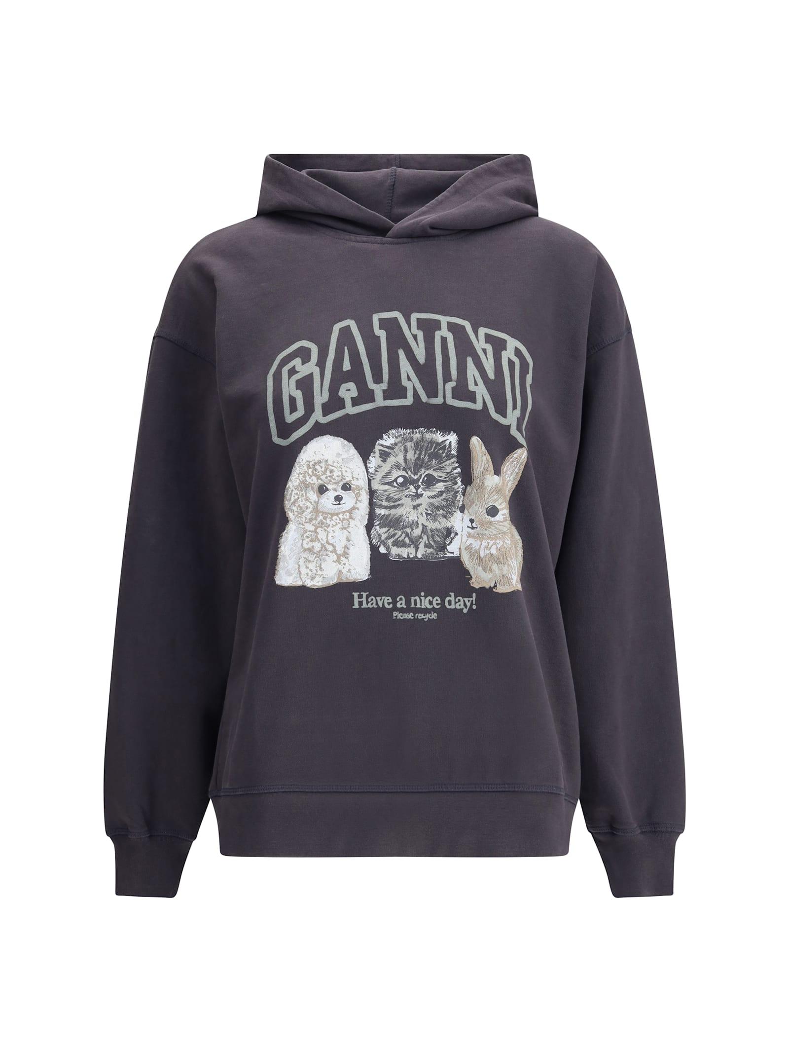 ganni puppies hoodie