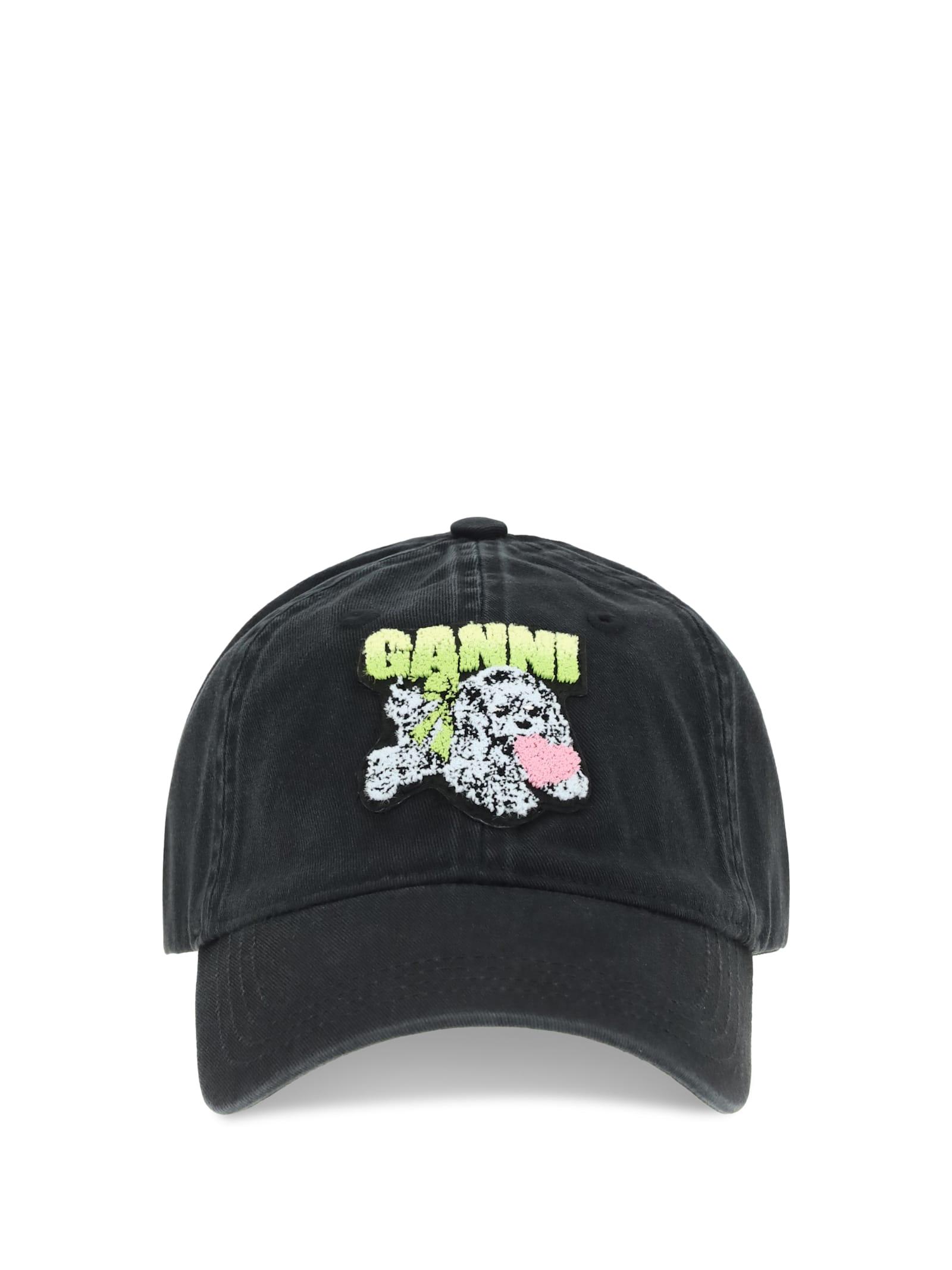 ganni puppy baseball cap