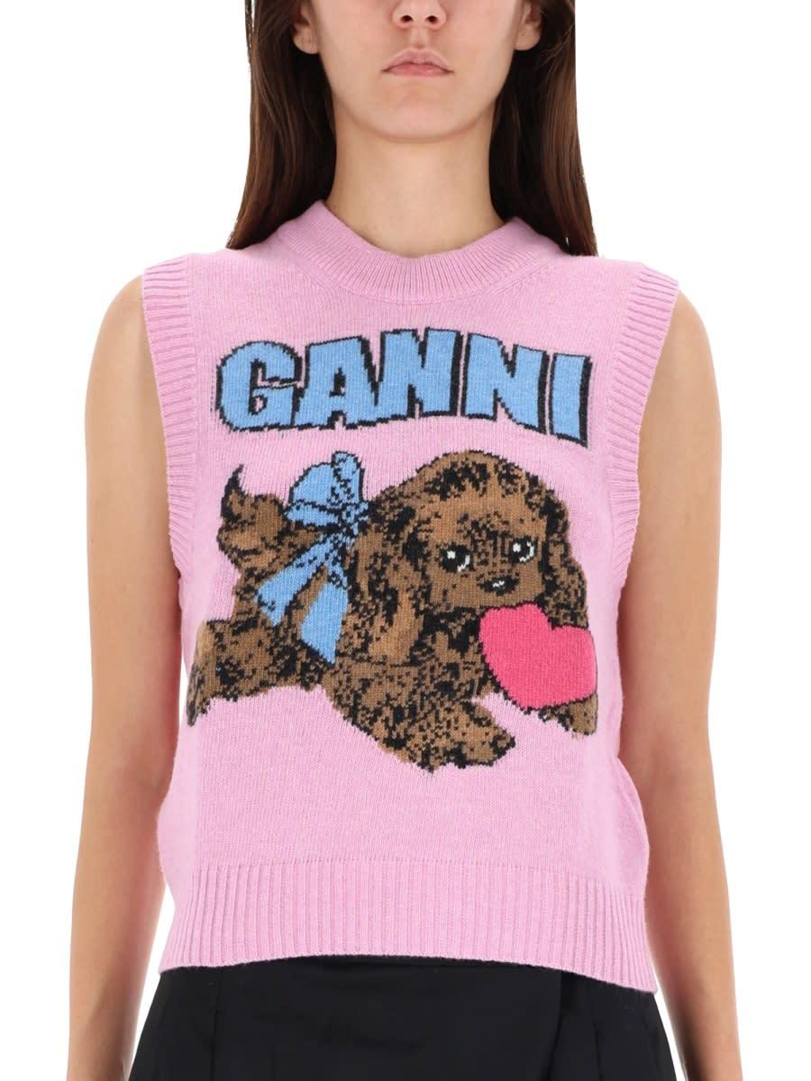 ganni puppy vest