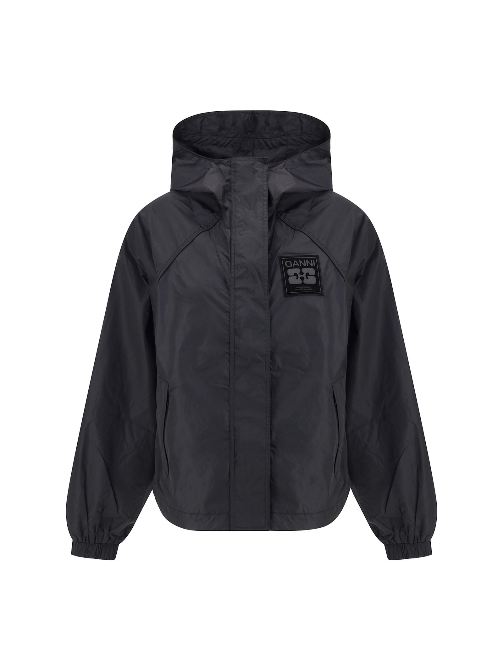 ganni recycled nylon jacket