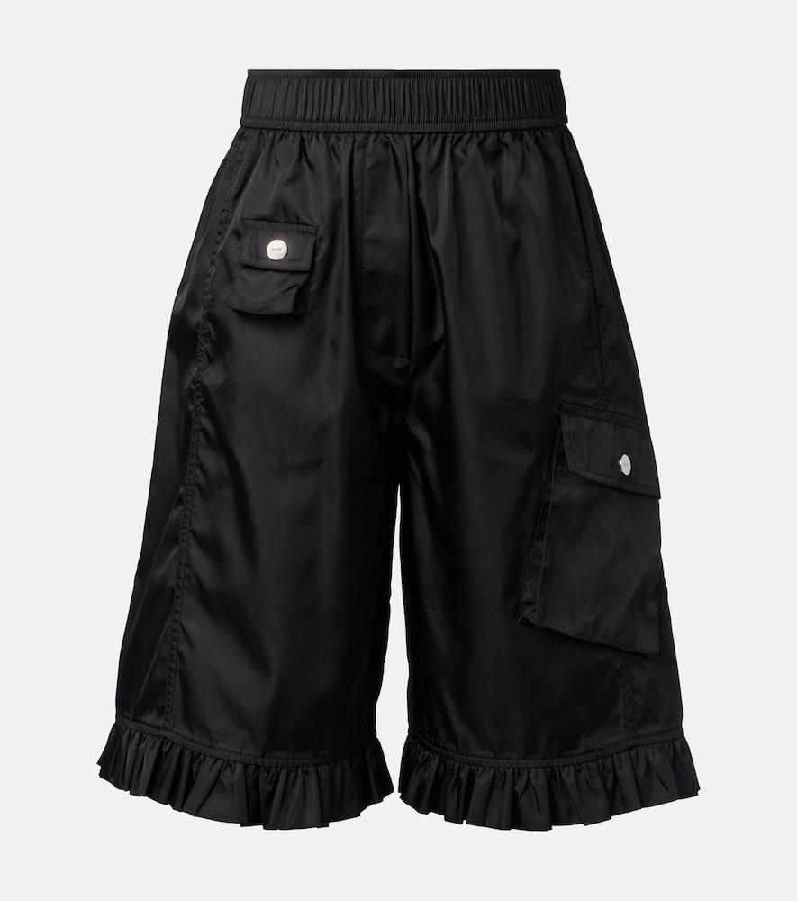 ganni ruffled cargo shorts