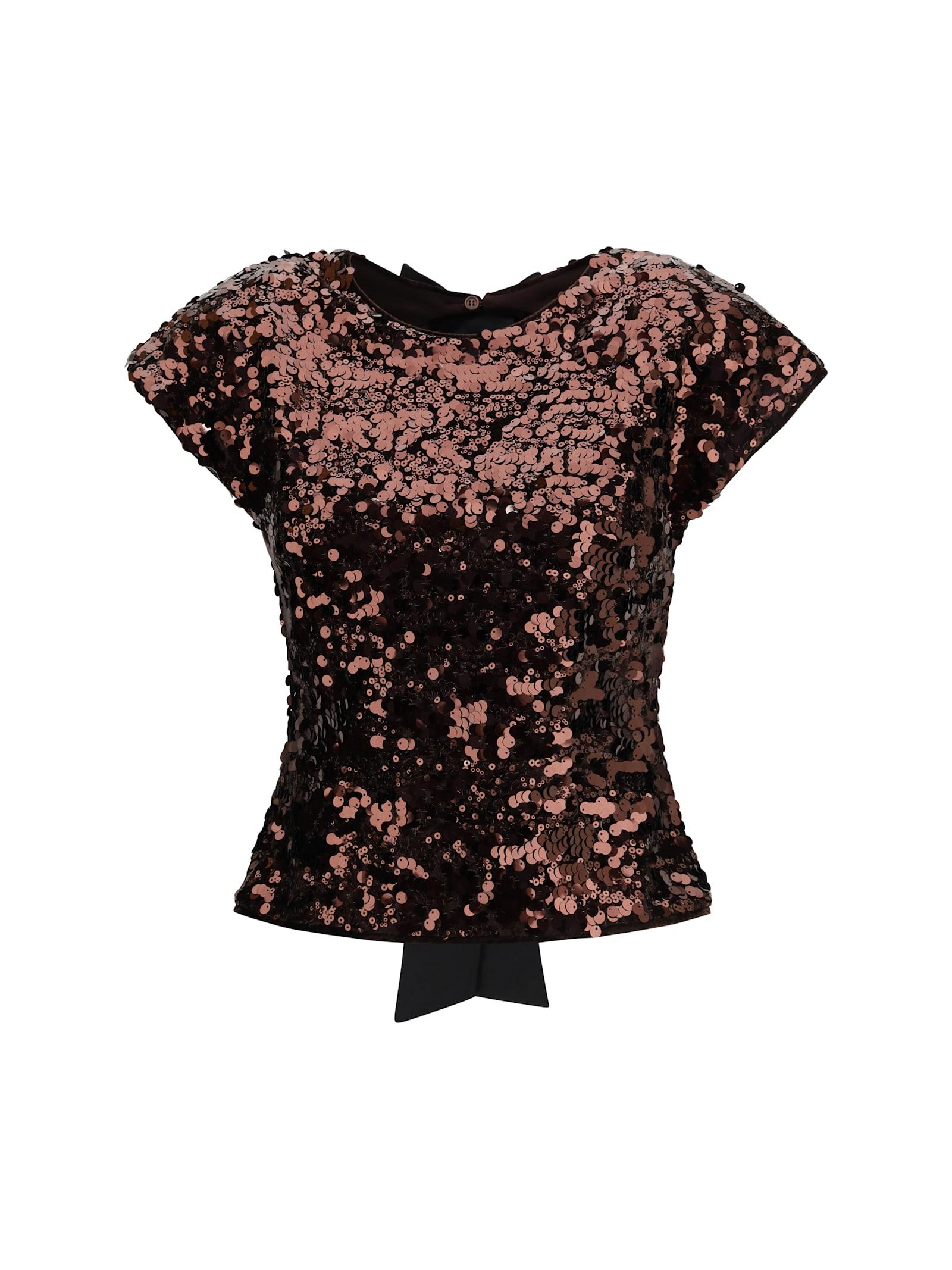 ganni sequins top