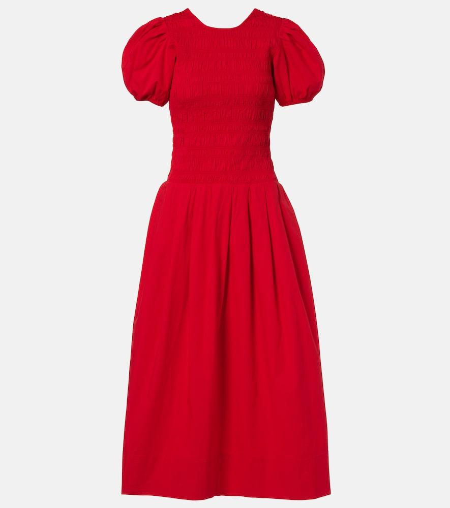 ganni shirred cotton