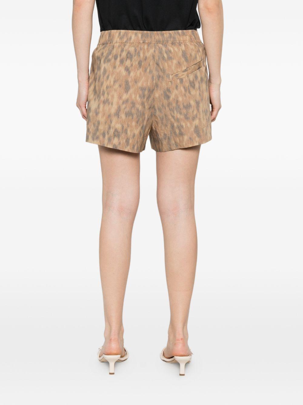 ganni shorts beige elastane - women