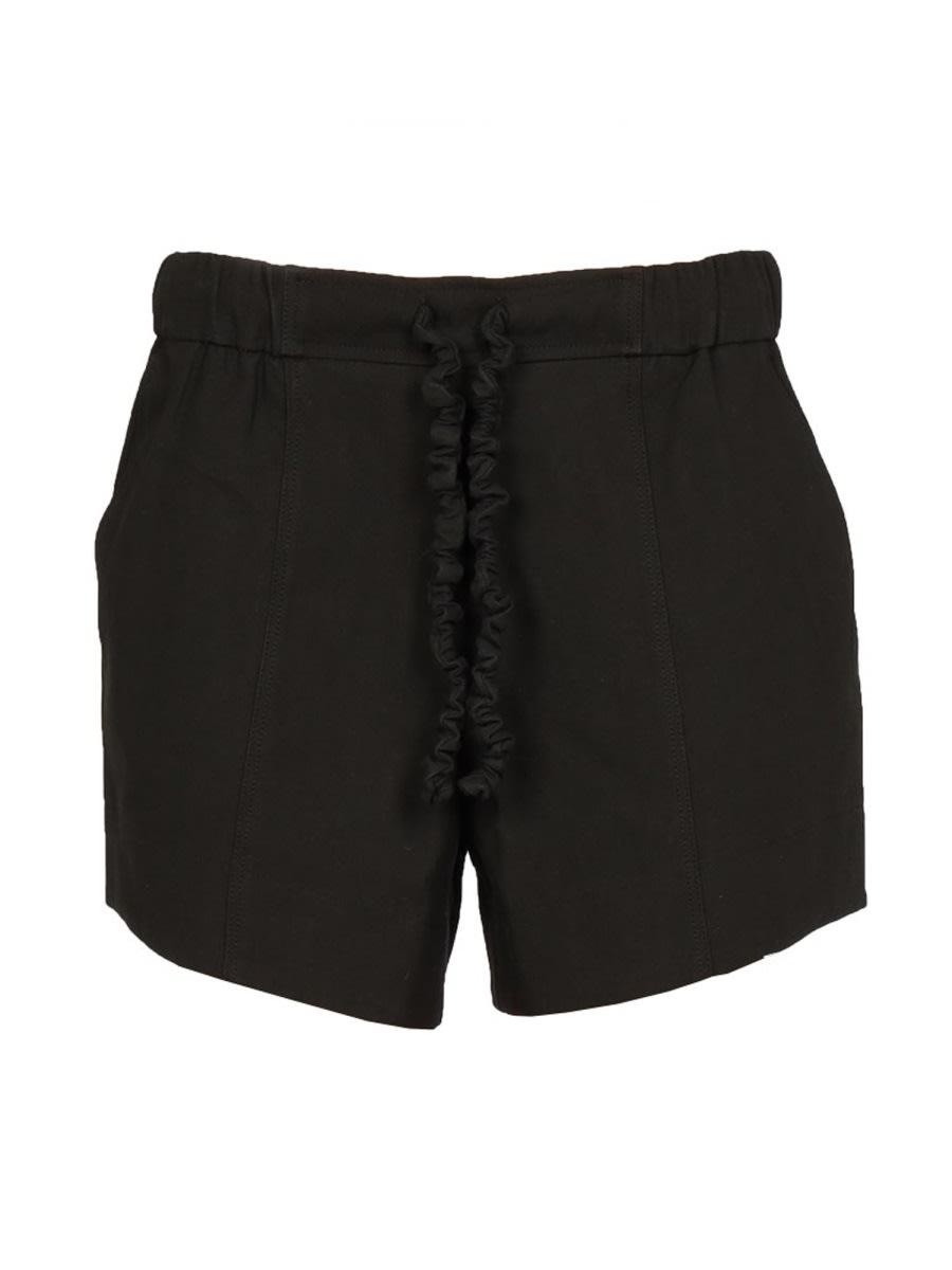 ganni shorts with ruffled elastic