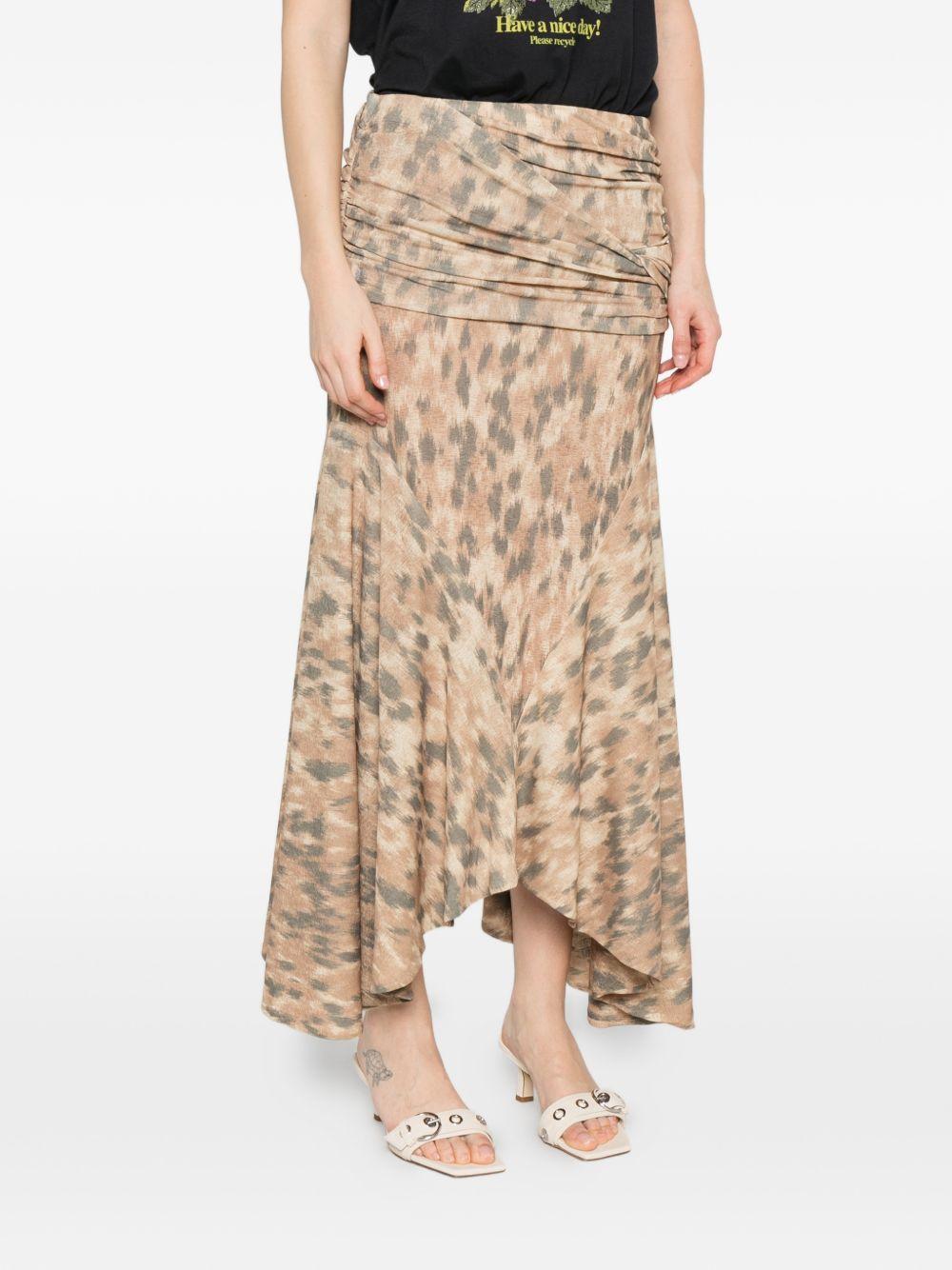 ganni skirts beige recycled polyester - women