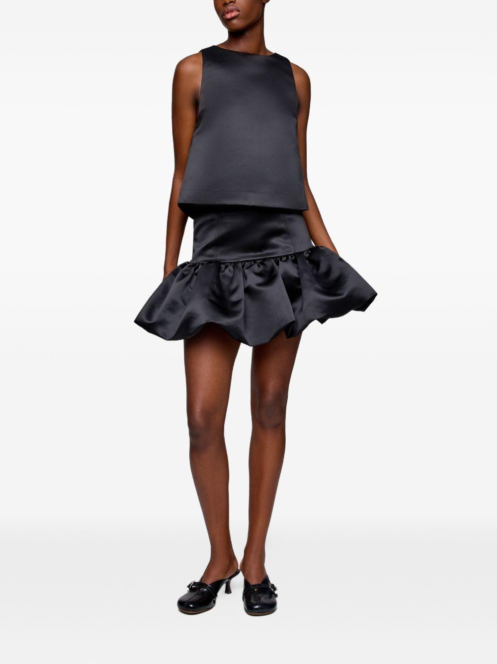 ganni skirts black recycled polyester - women