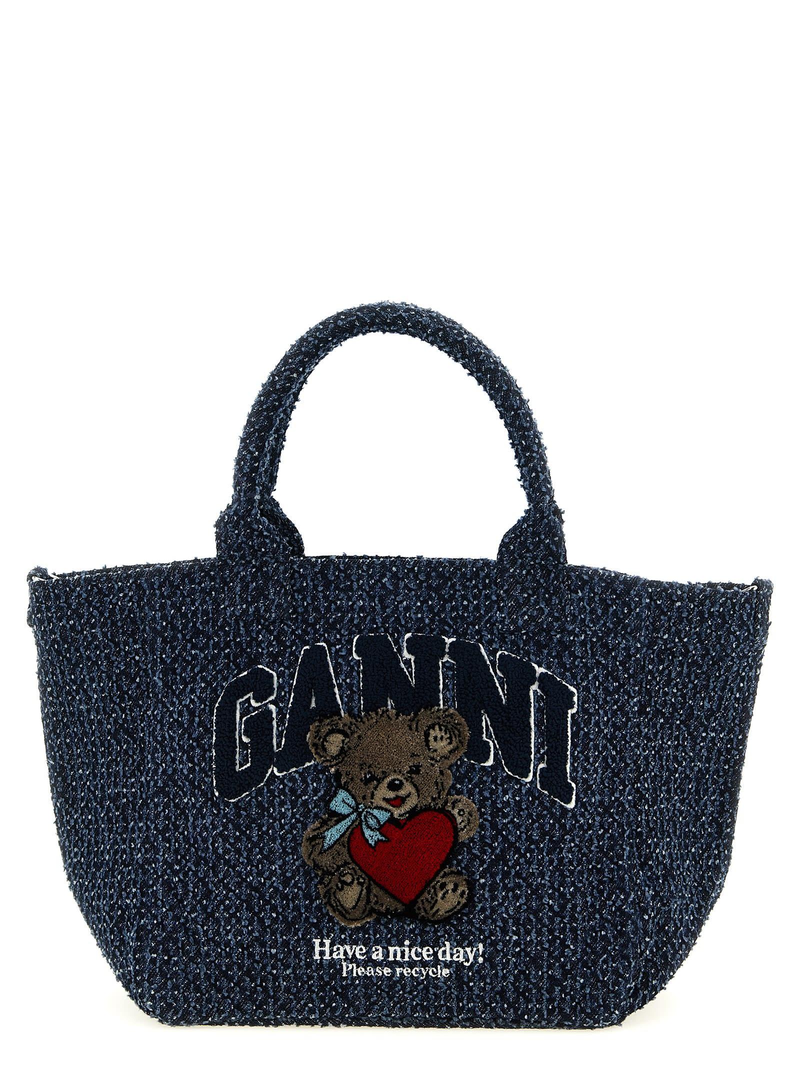 ganni small bear shopping bag