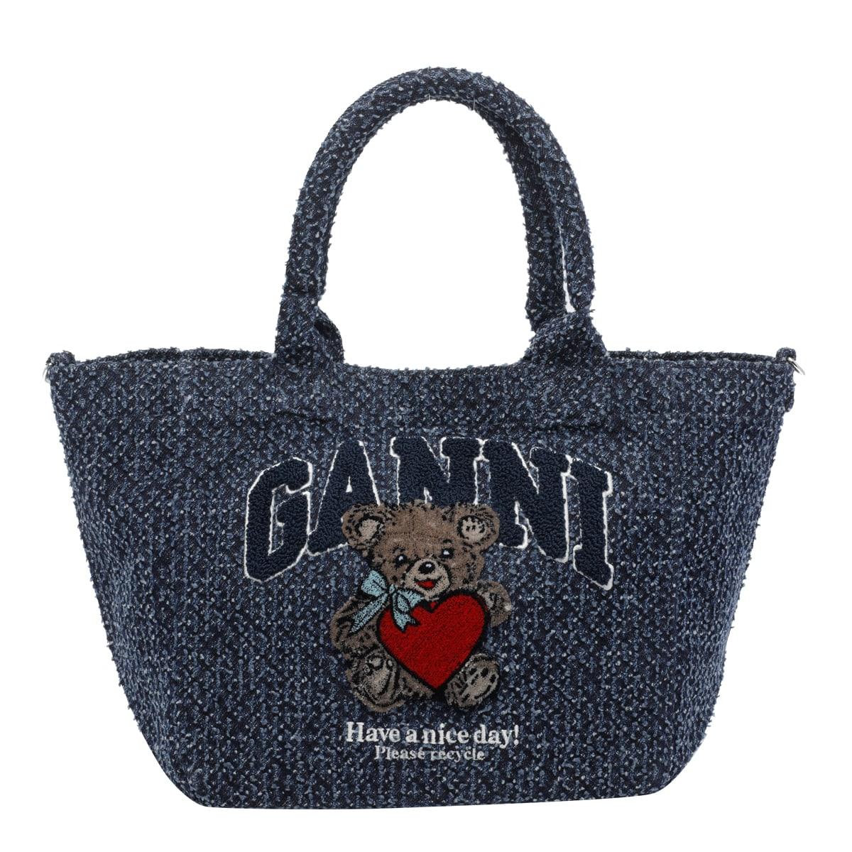 ganni small trapeze tote bag
