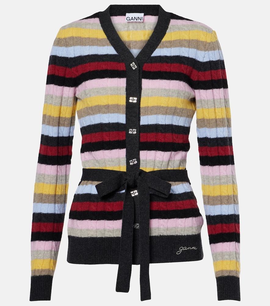 ganni striped cable