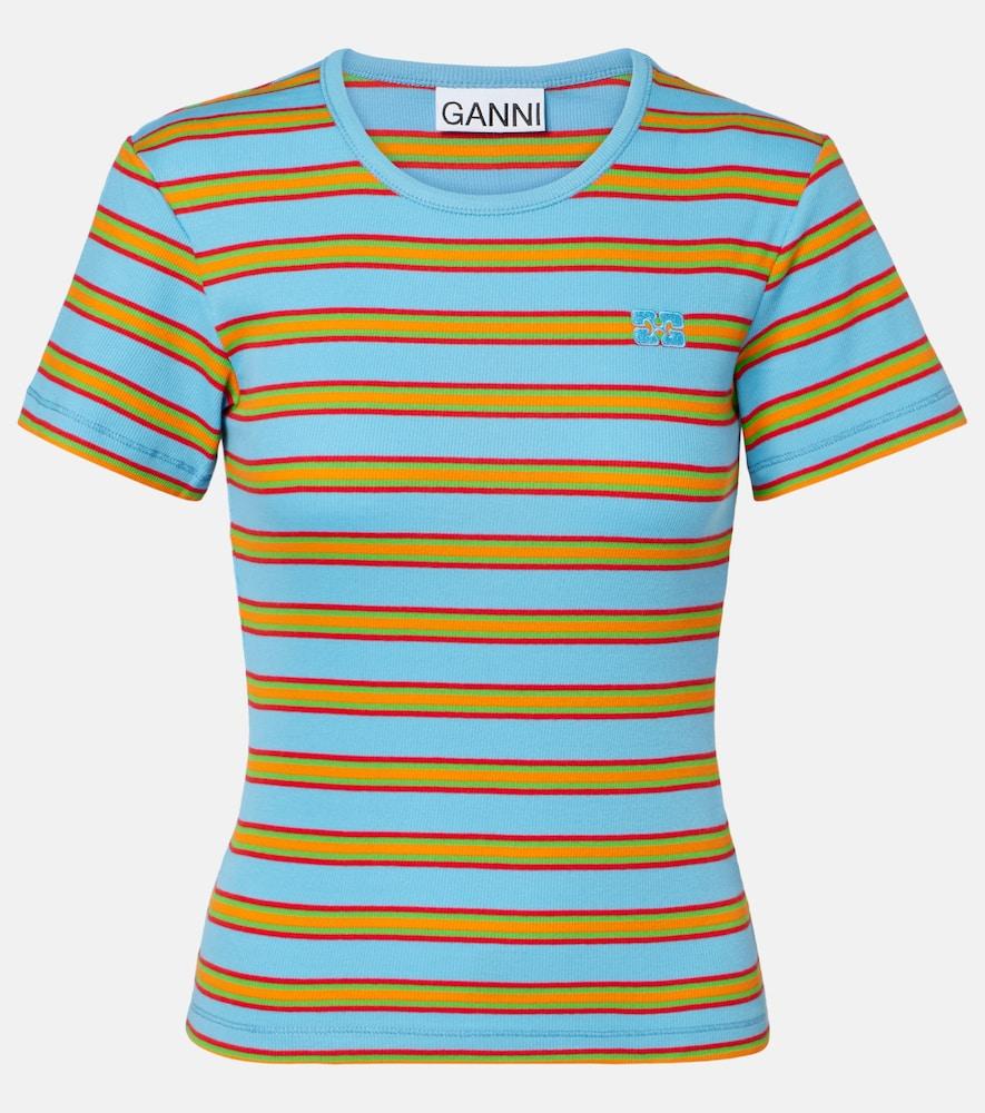 ganni striped cotton