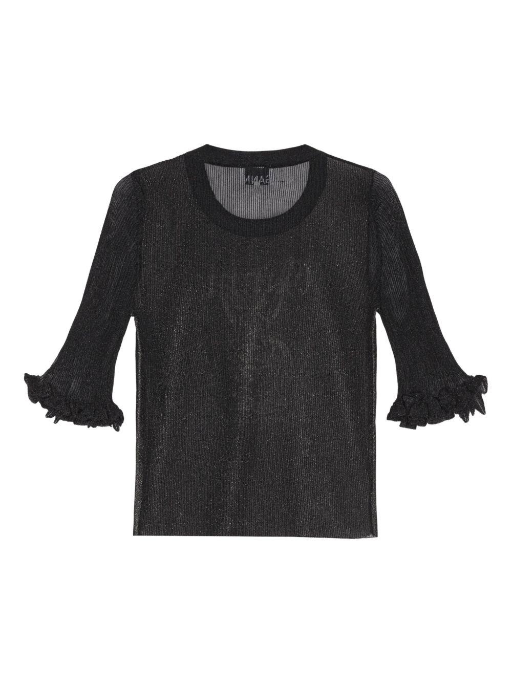 ganni sweaters black fabric - women