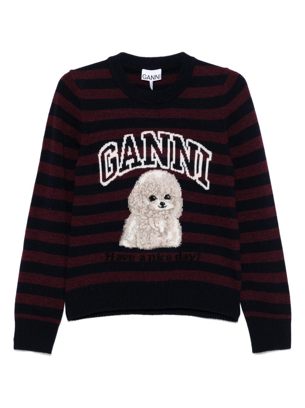 ganni sweaters bordeaux - women