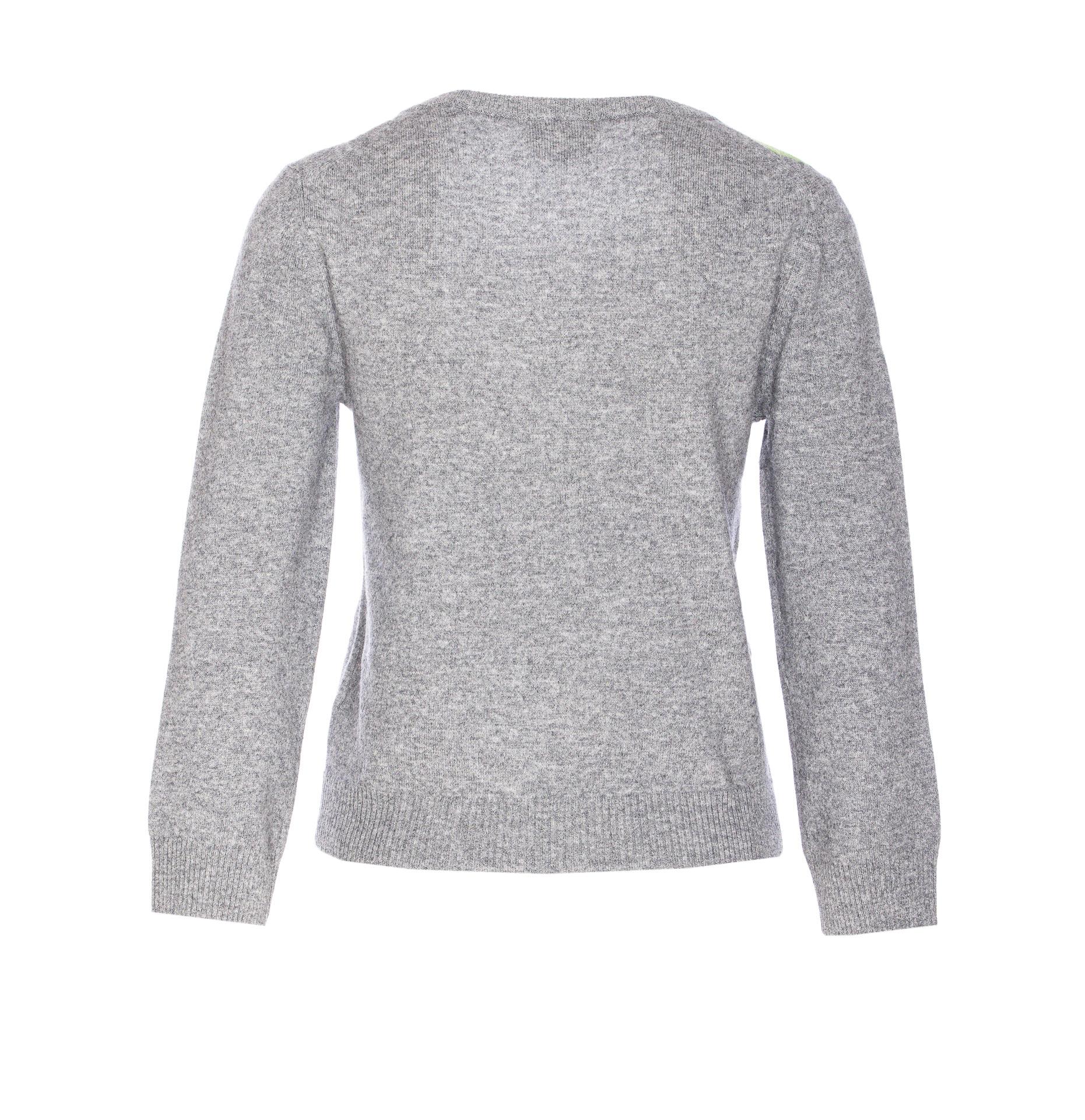 ganni sweaters grey merino wool - women