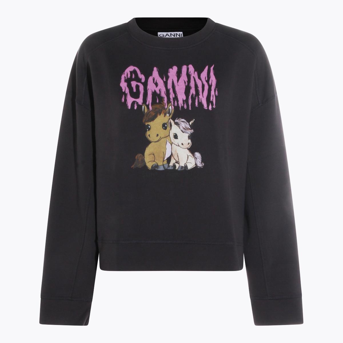 ganni sweaters phantom _100 % co - women