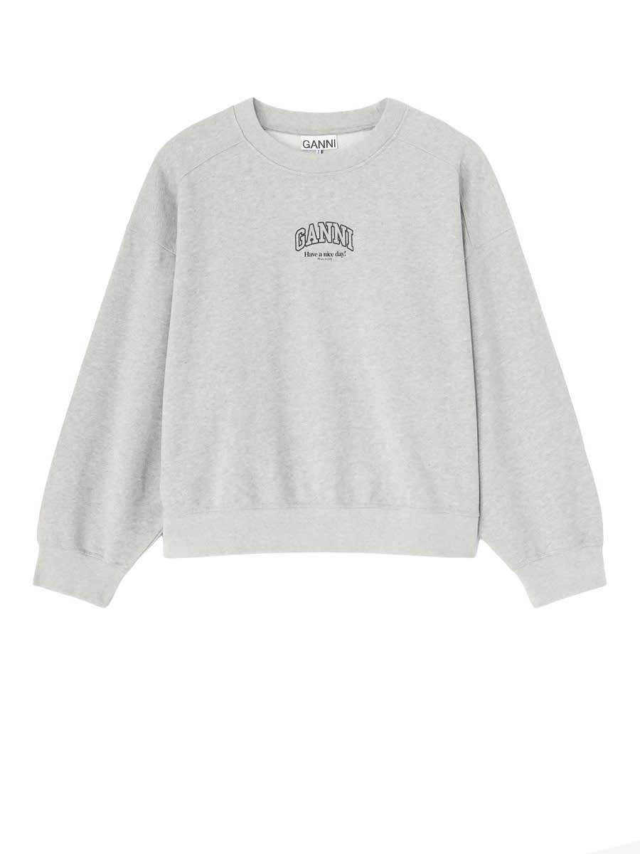 ganni sweatshirt with logo