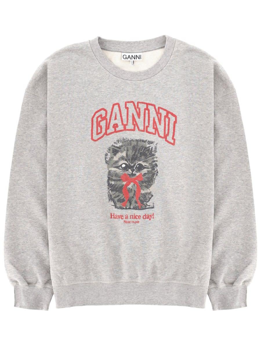 ganni sweatshirt with print