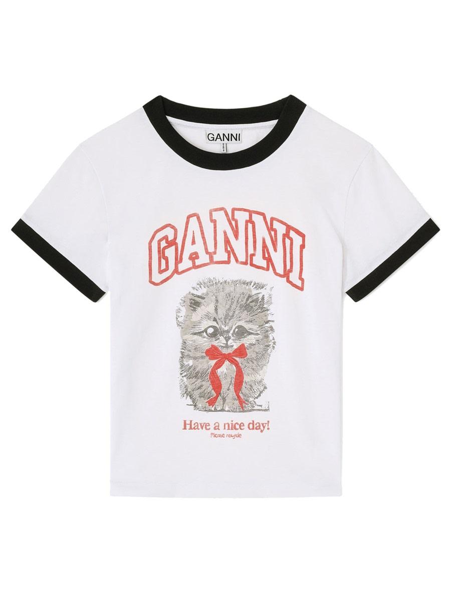 ganni t-shirt kitty