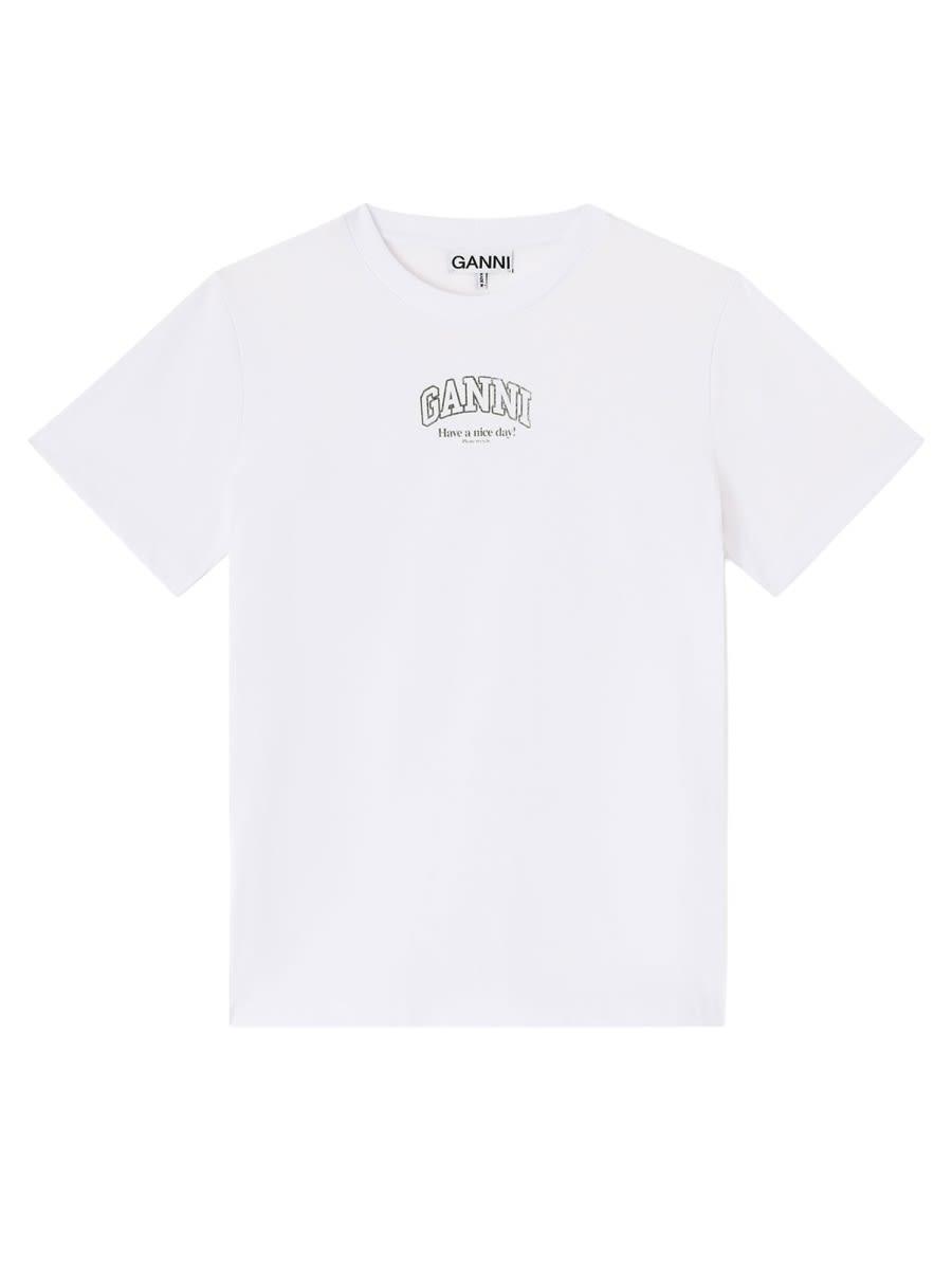 ganni t-shirt with logo