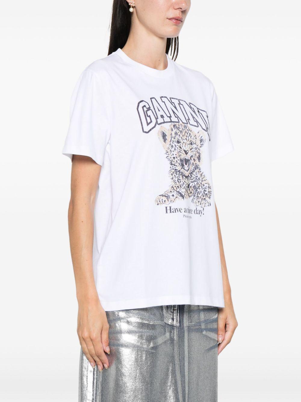 ganni t-shirts and polos white - women