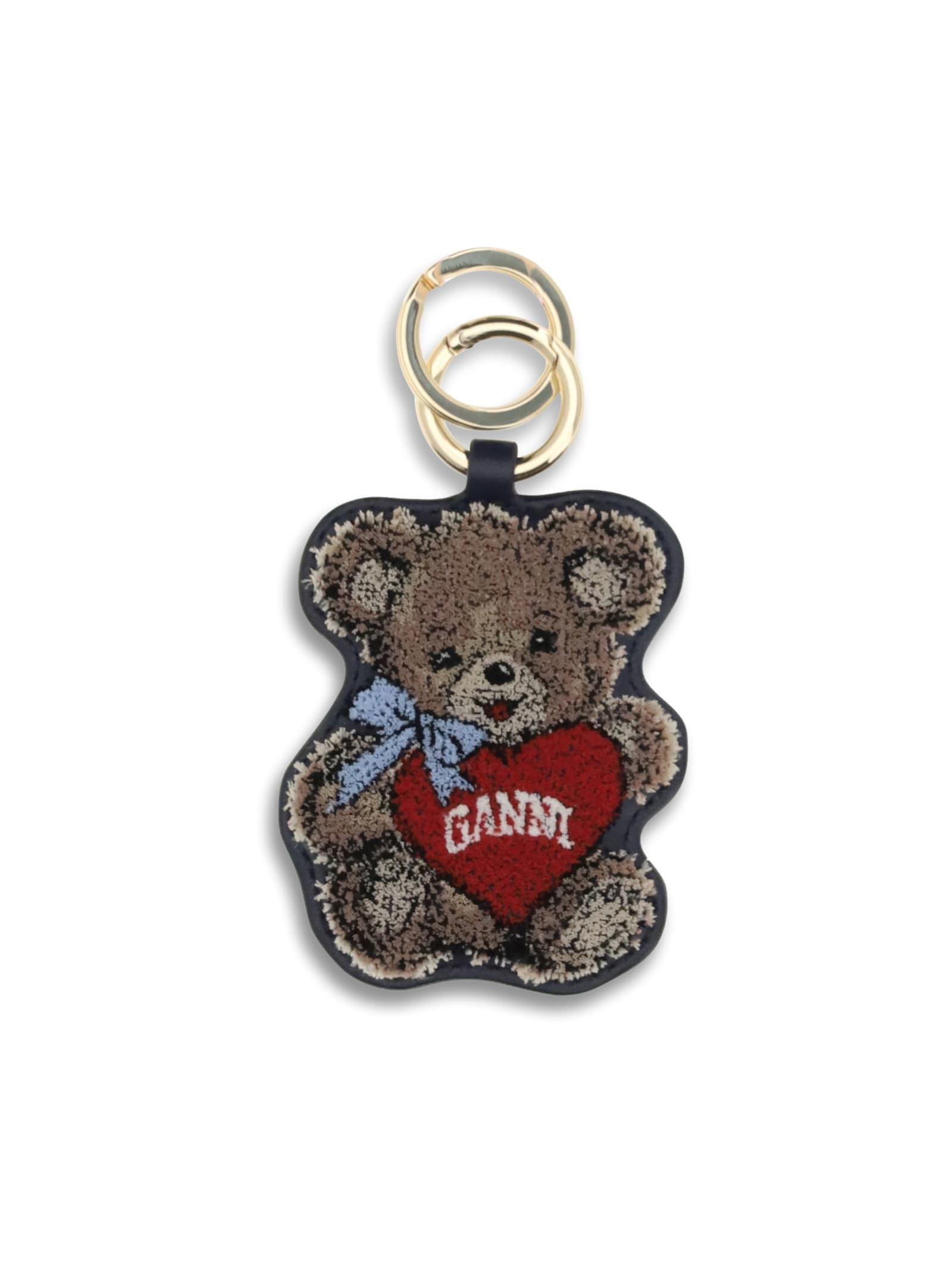 ganni teddy bear keyring