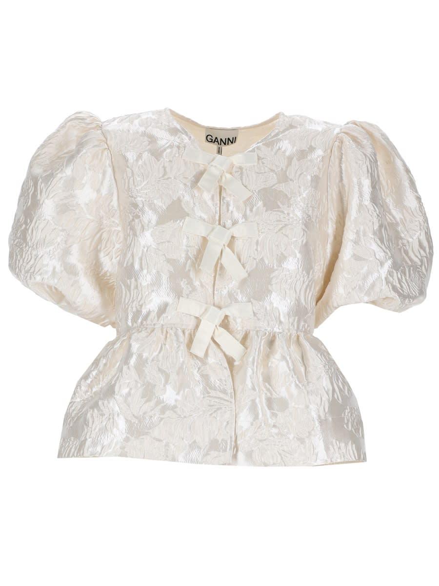 ganni top peplum