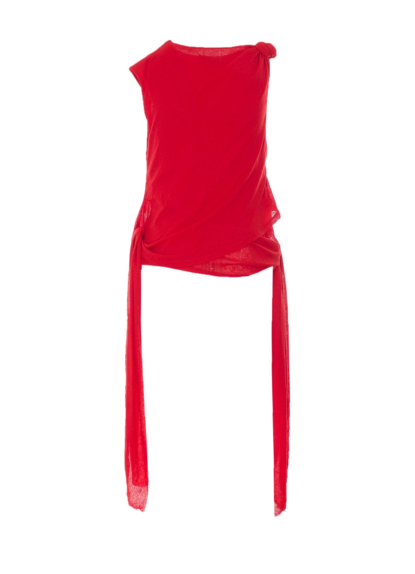 ganni top red polyester - women