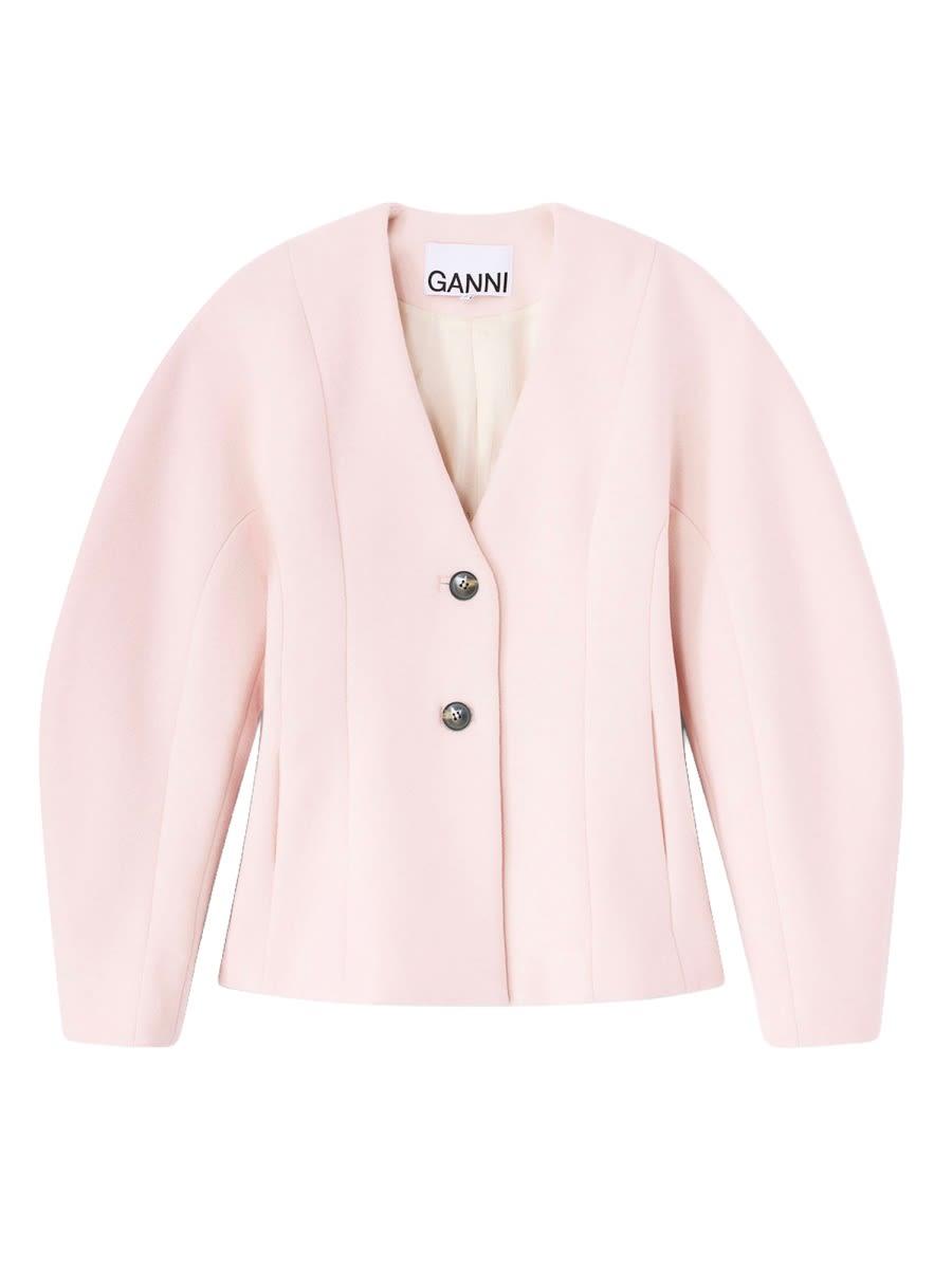 ganni v-neck blazer