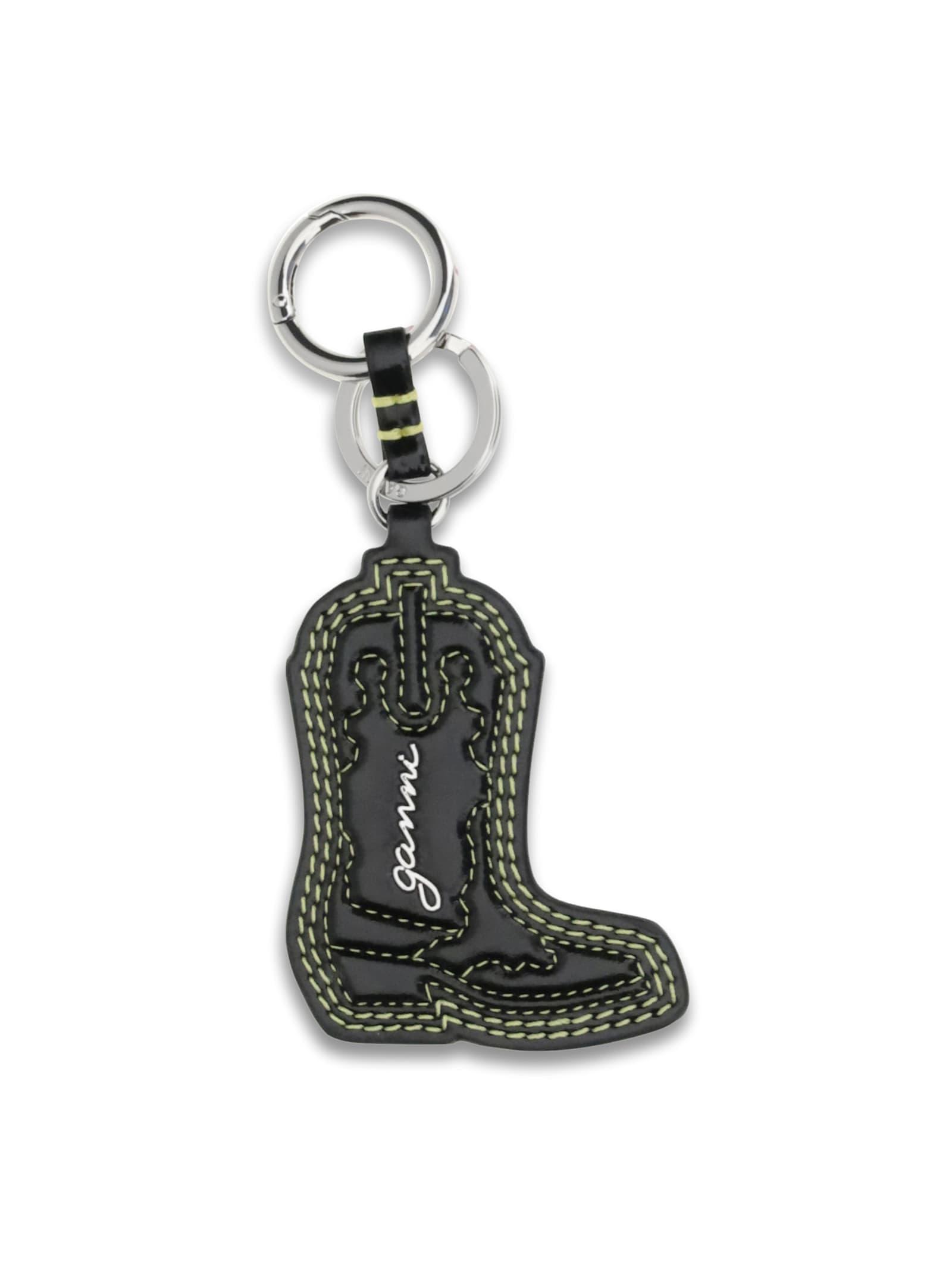 ganni western boot keyring
