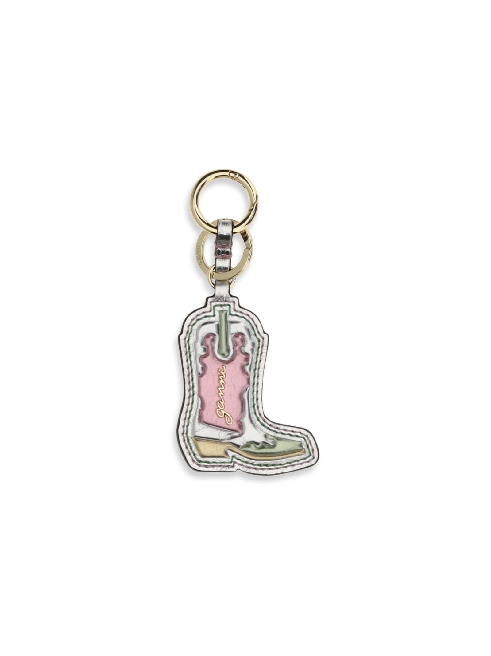 ganni western boot keyring