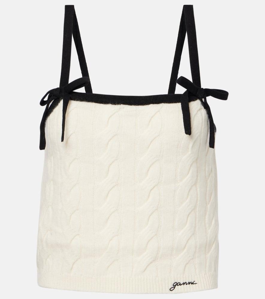 ganni wool and cashmere top