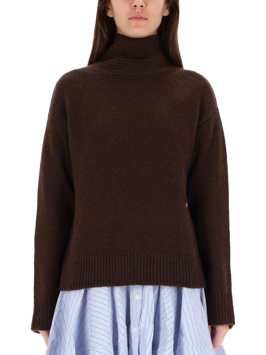ganni wool blend sweater