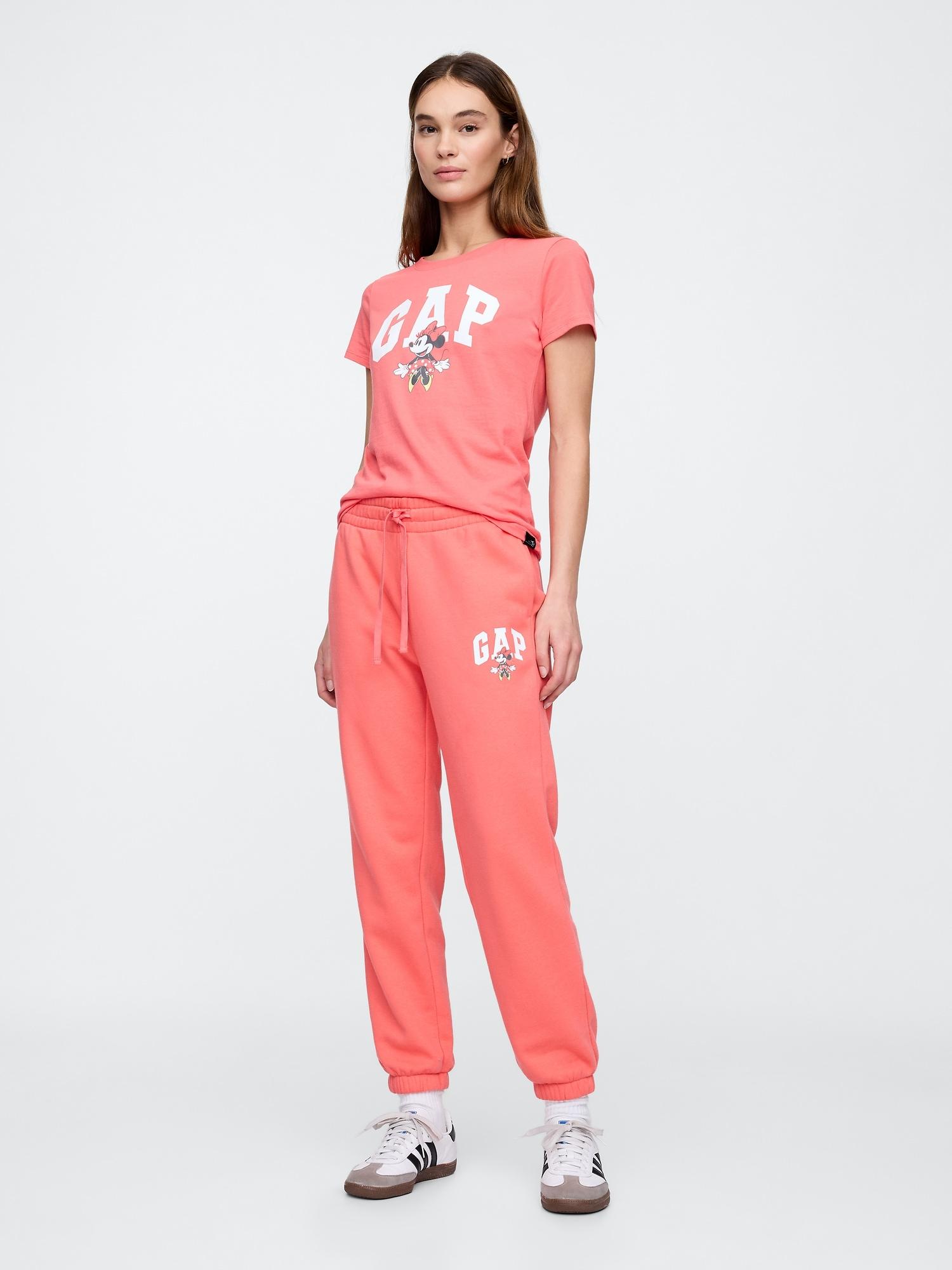 gap &#215 disney minnie mouse gap logo joggers