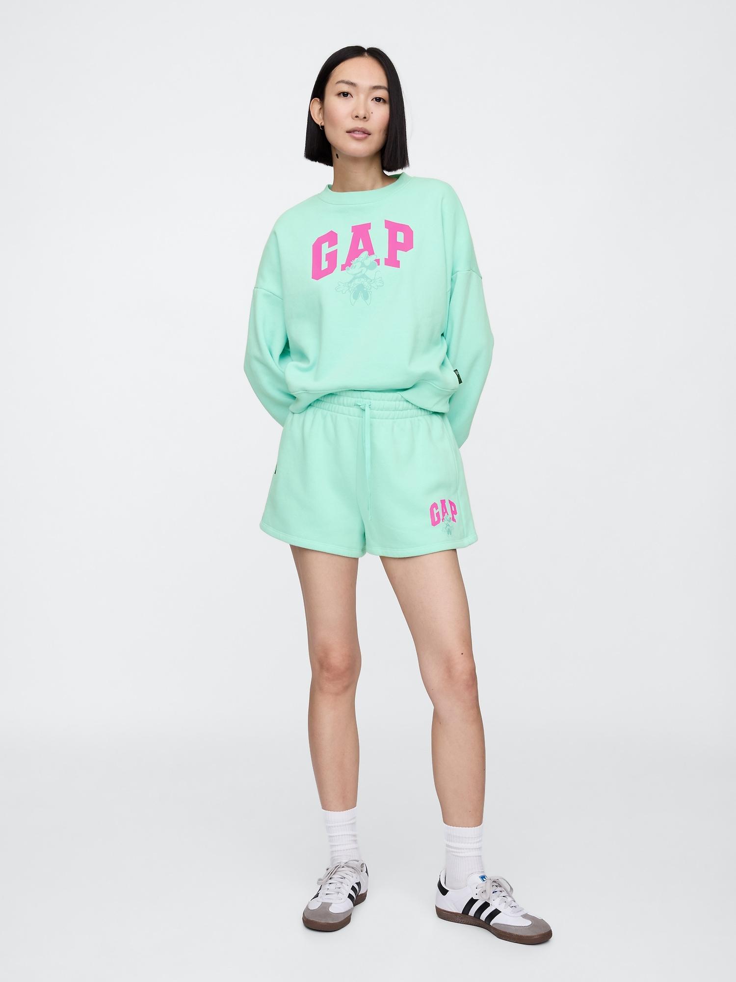 gap &#215 disney minnie mouse gap logo shorts