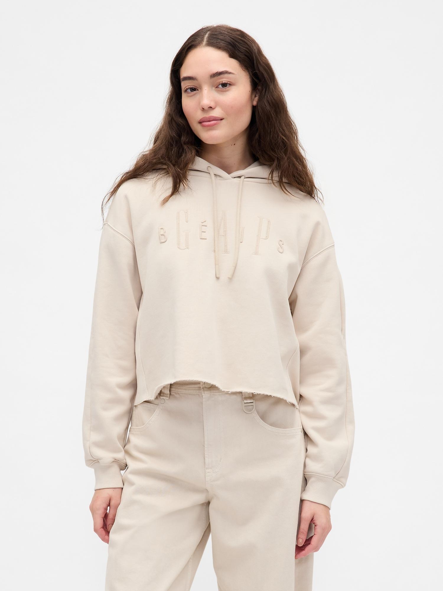 gap × béis oversized crop hoodie